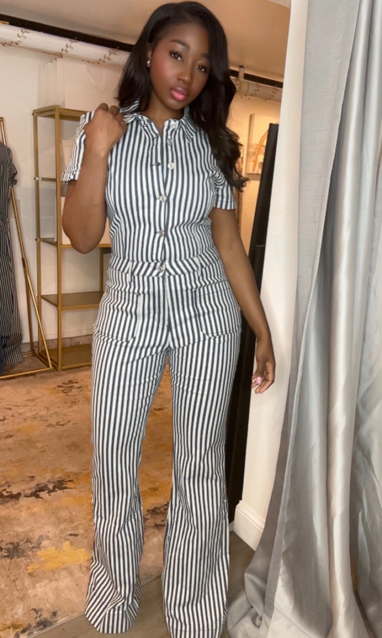 Striped Jumpsuit