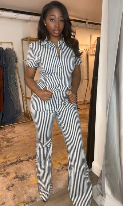Striped Jumpsuit