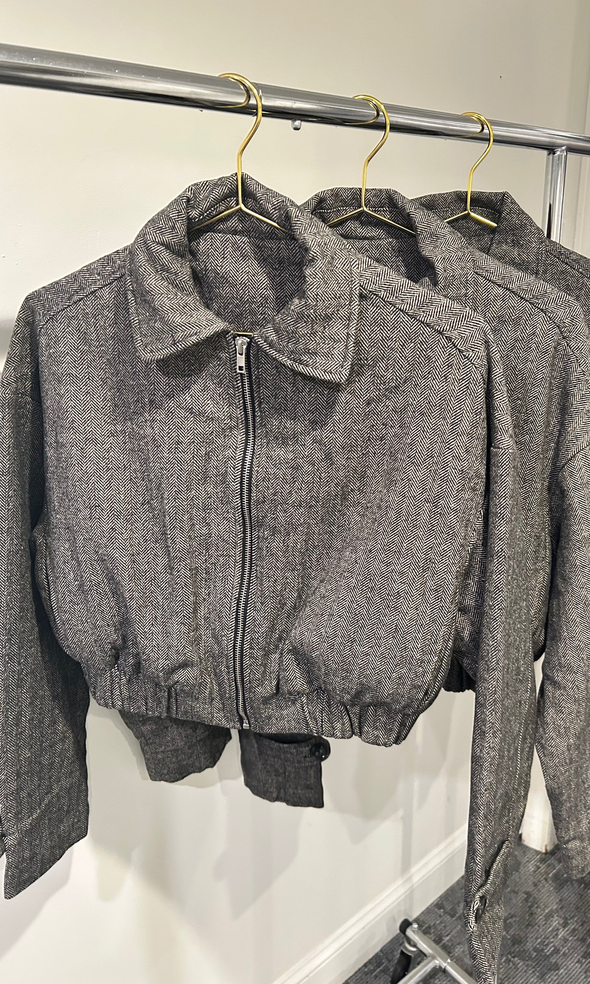 Gray Bomber Jacket
