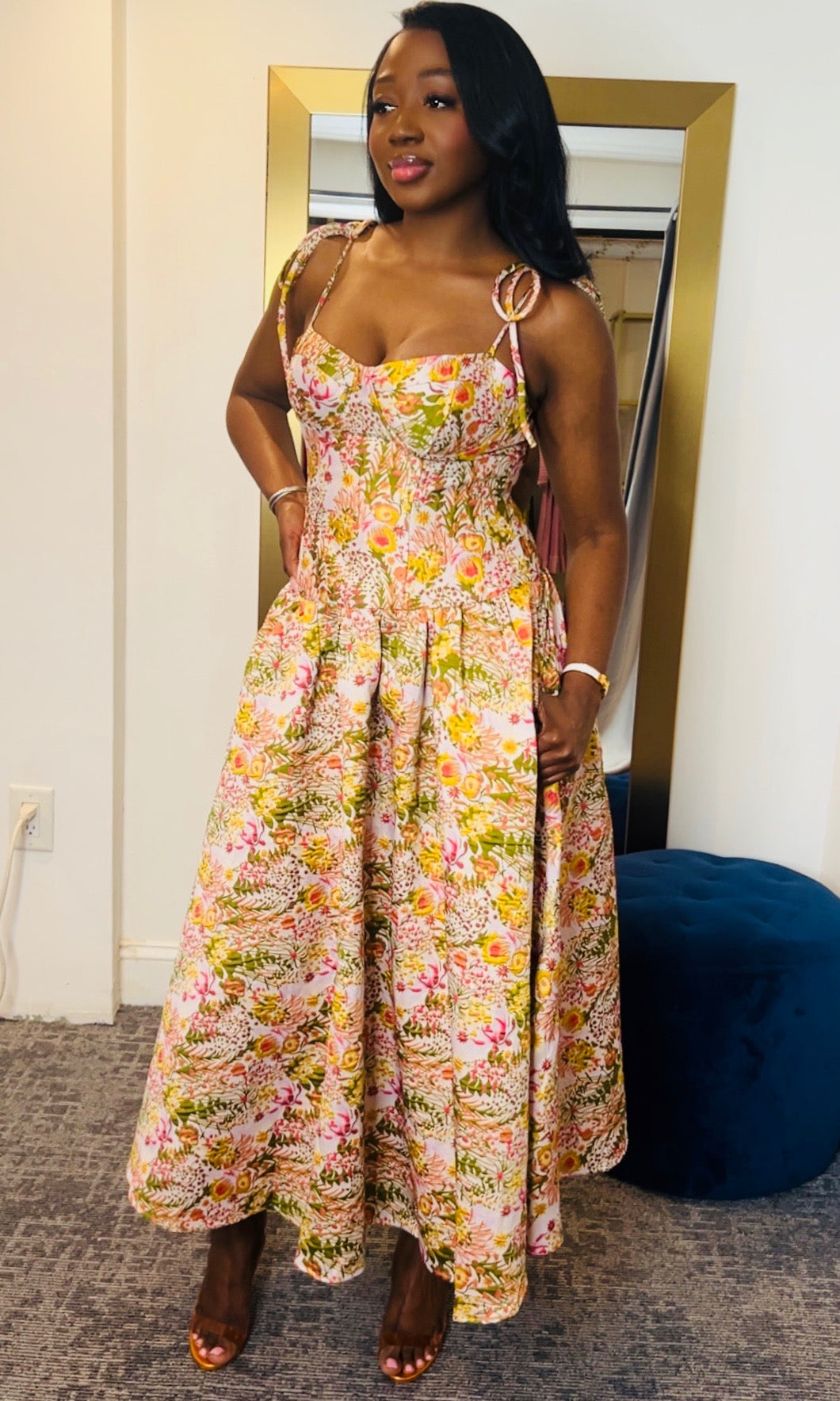 Sweetheart Floral Dress