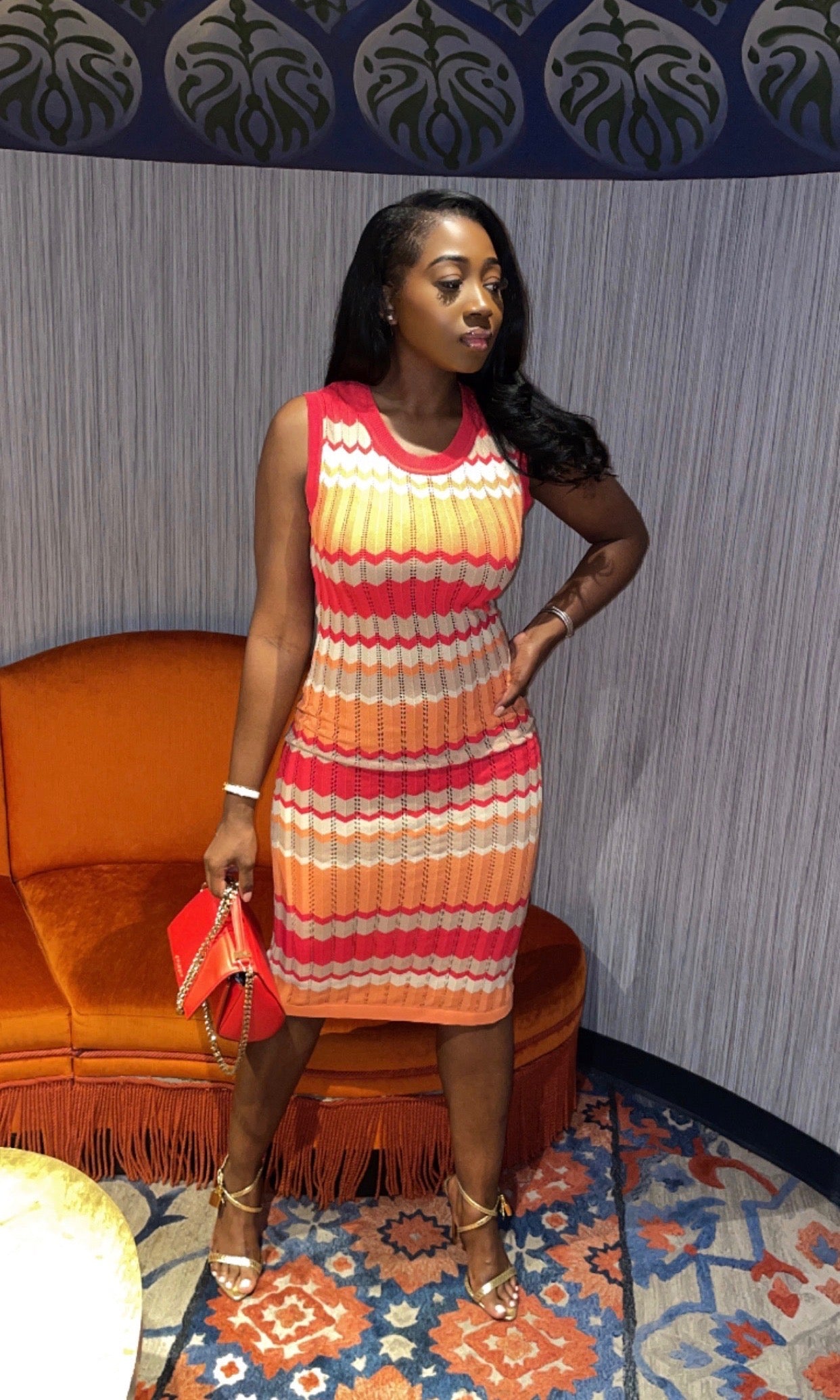 Multicolor Knit Dress