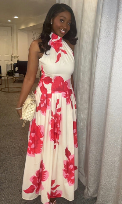Halter Floral Dress