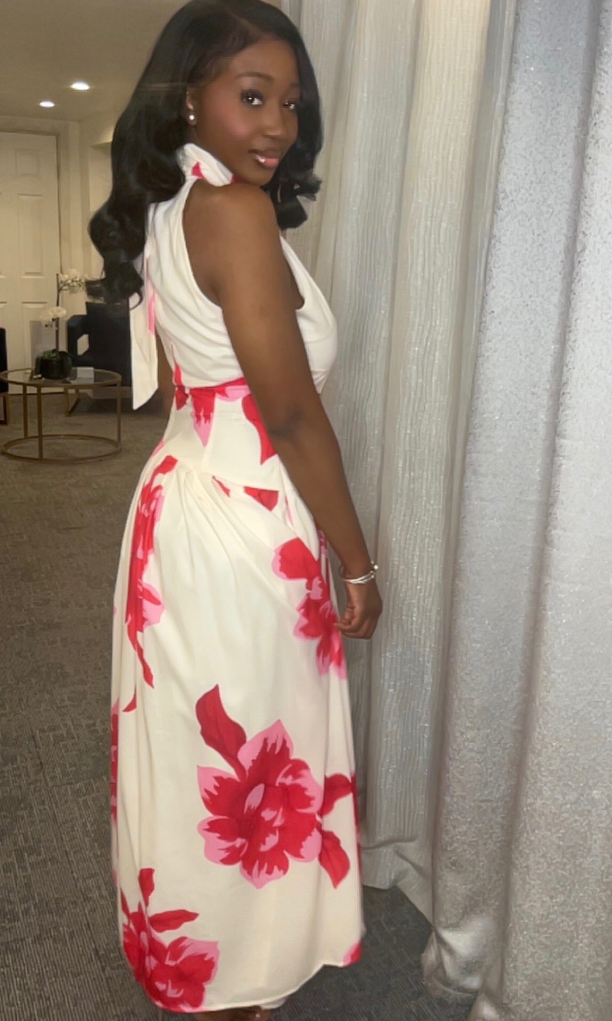 Halter Floral Dress