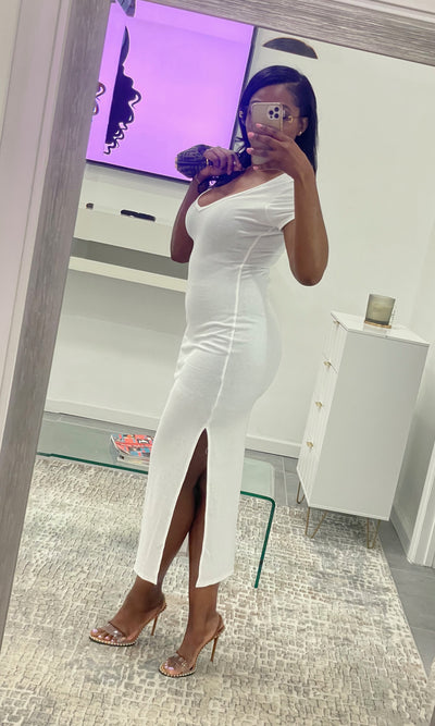 V NECK DRESS