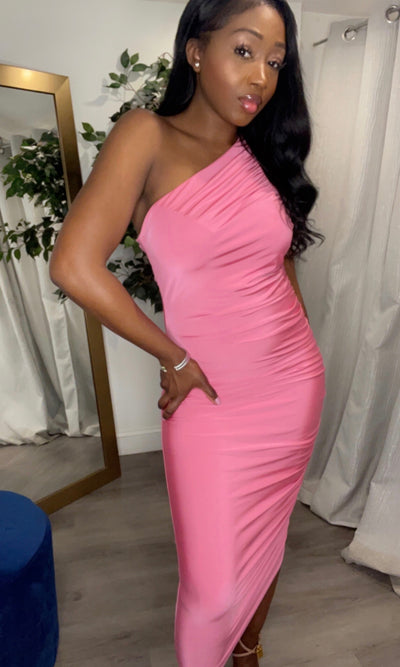 Asymmetric Midi Dress