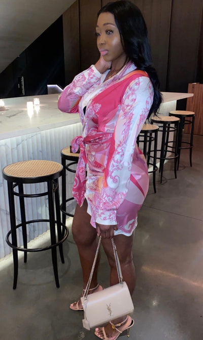 Ruched Shirt Dress