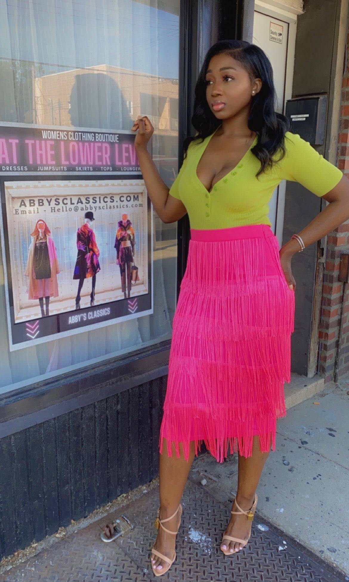 Fringe Pencil Skirt